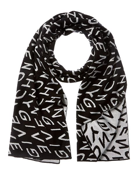 givenchy chevron wool logo scarf|GIVENCHY .